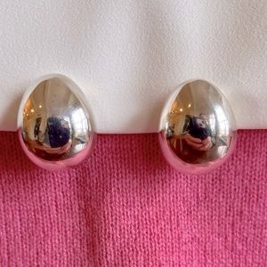Sterling Silver  Oval earrings